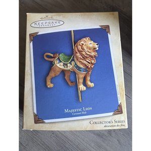 Hallmark keepsake ornament Majestic Lion Carousel Ride Collectors Series 2004